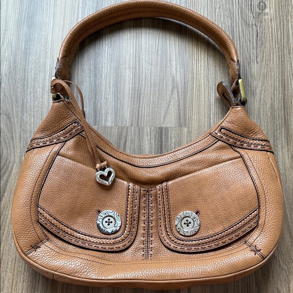Brighton Soledad Dual Pocket Leather Hobo Shoulder Western Bag Handbag - Picture 1 of 4